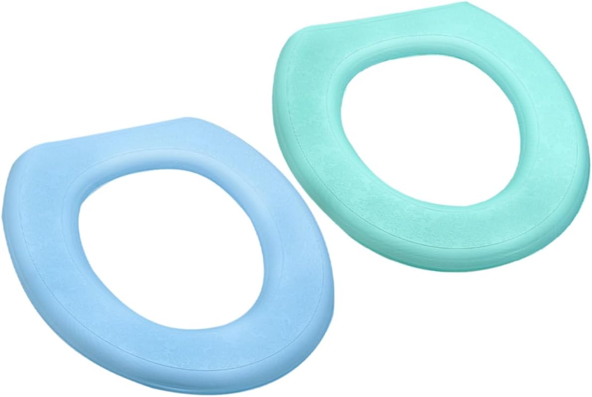 DOITOOL 2sets Cushioned Toilet Seat Covers Eva O-shaped Pad Soft Comfortable Thicken Sticky Toilet Seat Bumpers for Home 2pcs*2
