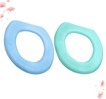 DOITOOL 2sets Cushioned Toilet Seat Covers Eva O-shaped Pad Soft Comfortable Thicken Sticky Toilet Seat Bumpers for Home 2pcs*2