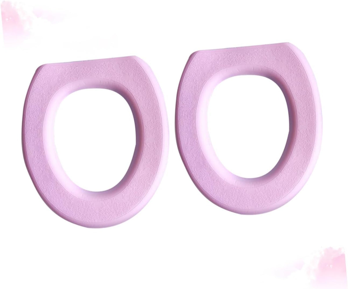 Ciieeo Eva O-Shaped Toilet Seat Cover Pads Thicken Sticky Washable Home Bathroom Use