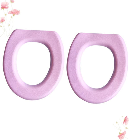 2Pcs EVA O-Shaped Toilet Seat Cover Pads for Home Bathroom