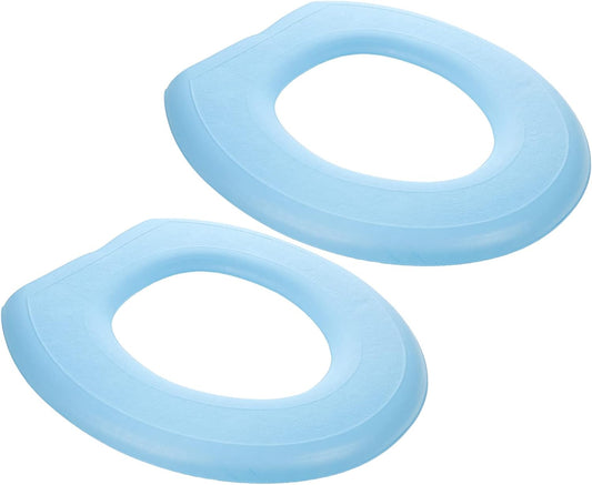 Unomor EVA Toilet Seat Cushion Pads 2Pcs Blue Bathroom Cover Pair Kit