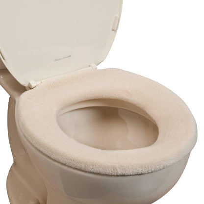 Elastic Cushioned Toilet Seat Cover Universal Fit White