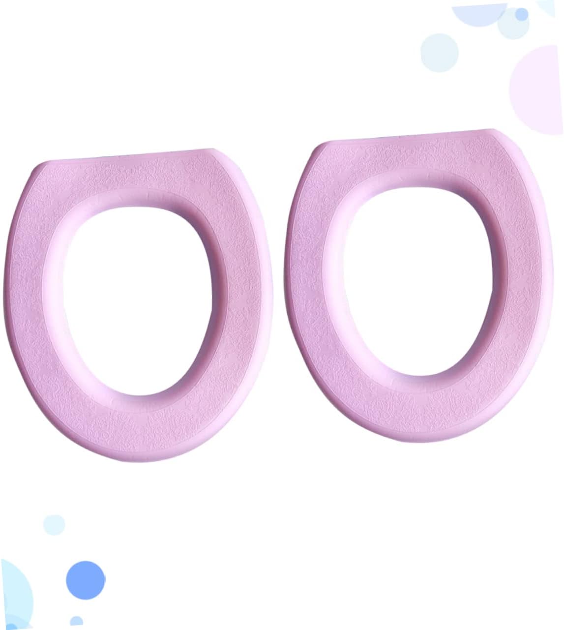 ULTECHNOVO 2Pcs Thick Eva Toilet Seat Cover Pads Practical Sticky Toilet Mat for Home Bathroom Use Pink Comfortable and Washable Toilet Cushion Pad
