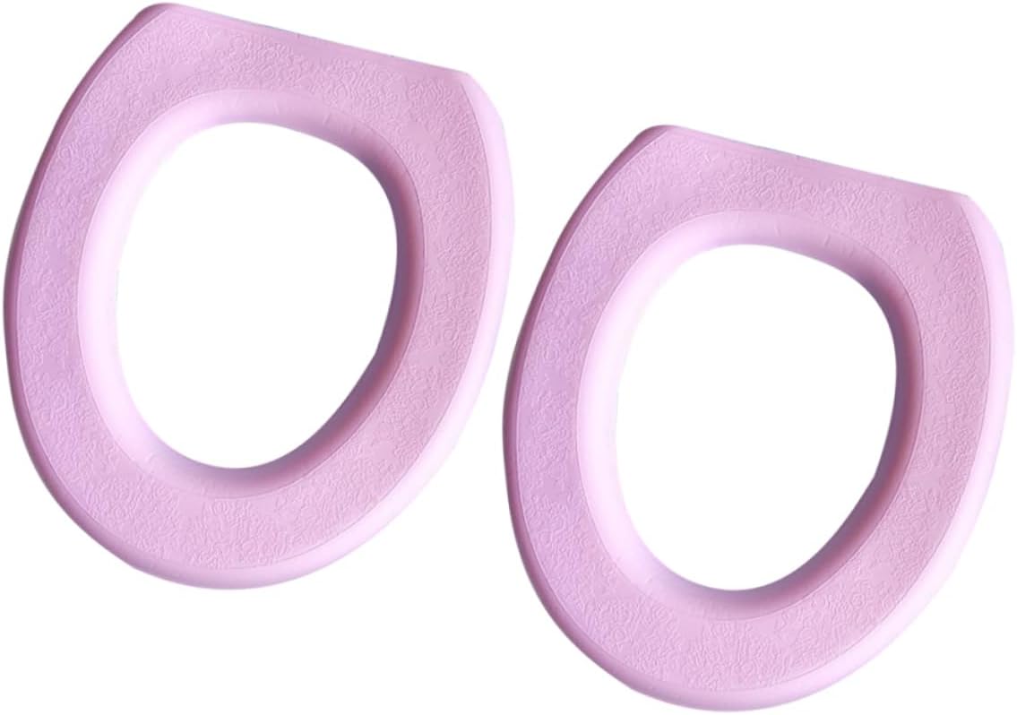 2Pcs EVA O-Shaped Toilet Seat Cover Pads for Home Bathroom
