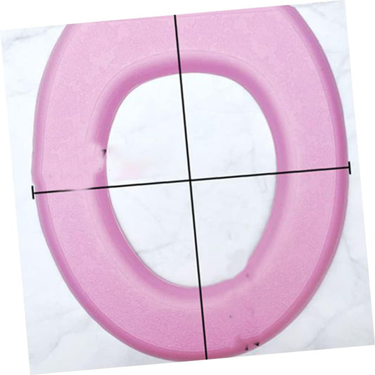Garneck EVA O-Shaped Toilet Seat Cover Pad Thickened Waterproof Washable Sticky Toilet Mat for Bathroom Soft and Comfortable Seat Cover for Home Use