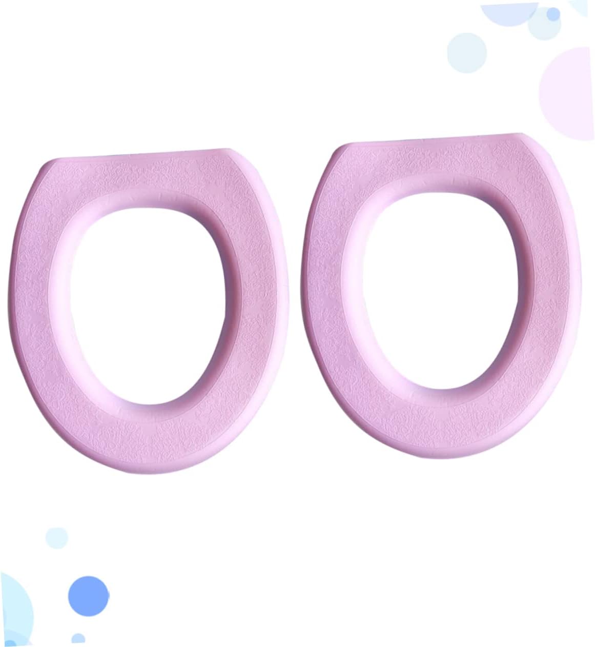 Ciieeo Eva O-Shaped Toilet Seat Cover Pads Thicken Sticky Washable Home Bathroom Use