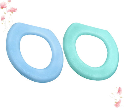 2pcs Colorful Toilet Seat Cover O-shaped Toilet Seat Cover Toilet Seat Pads