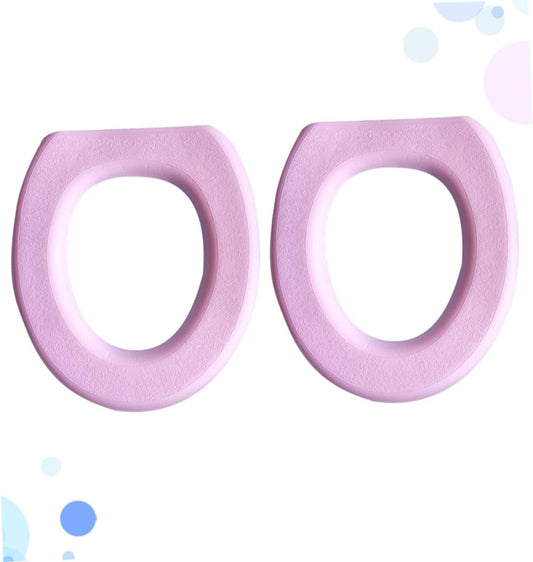 Thickened EVA O-Shaped Waterproof Toilet Seat Cover Pads Washable Sticky Toilet Mat for Home Bathroom Colorful Seat Cushion for Comfortable Use