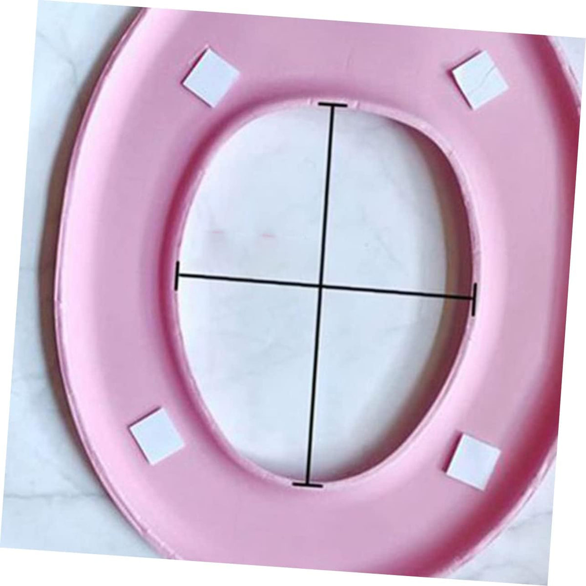Thickened EVA O-Shaped Waterproof Toilet Seat Cover Pads Washable Sticky Toilet Mat for Home Bathroom Colorful Seat Cushion for Comfortable Use