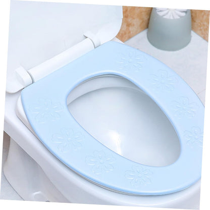 3pcs Waterproof Toilet Seat Cushion Pad Sticky Foam Insulation for Cold Weather Universal Fit for Home Use Soft Cushioned Design in Pink