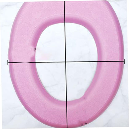 Luxshiny 2Pcs Pink Eva Toilet Mat Thick Sticky Toilet Seat Cover Pads Practical Bathroom Accessories for Home Comfortable and Warm Toilet Cushion