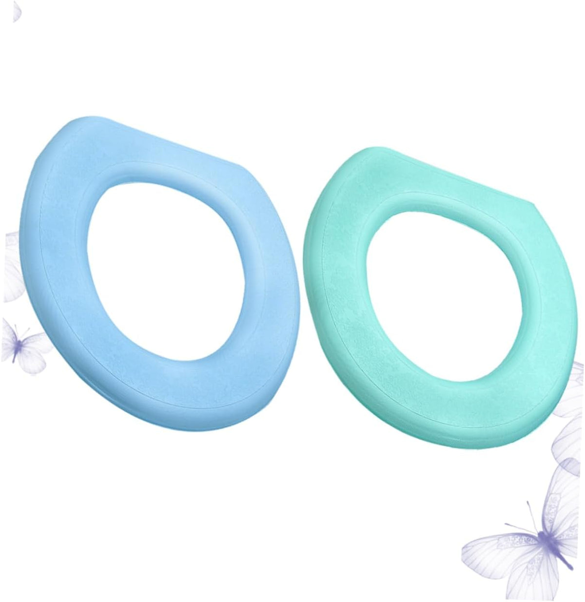 2pcs Colorful Toilet Seat Cover O-shaped Toilet Seat Cover Toilet Seat Pads