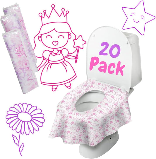 Disposable Toilet Seat Covers 20 Pk, Extra Large Waterproof, Potty Training