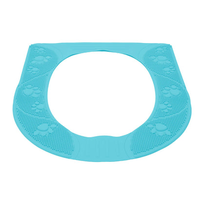 Silicone Toilet Seat Cover, Non Slip Design (Pink)