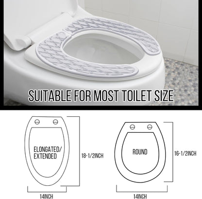 Gel Toilet Seat Cushion Elongated Padded Pad Cover Raised Padded Riser for Seniors Toilets Commode Chair Pain Relief Comfort for Elderly Handicapped