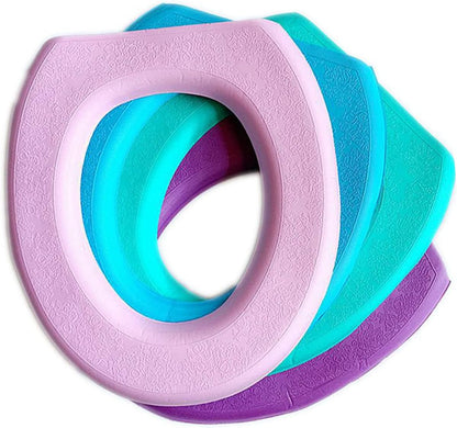 DOITOOL 2sets Cushioned Toilet Seat Covers Eva O-shaped Pad Soft Comfortable Thicken Sticky Toilet Seat Bumpers for Home 2pcs*2