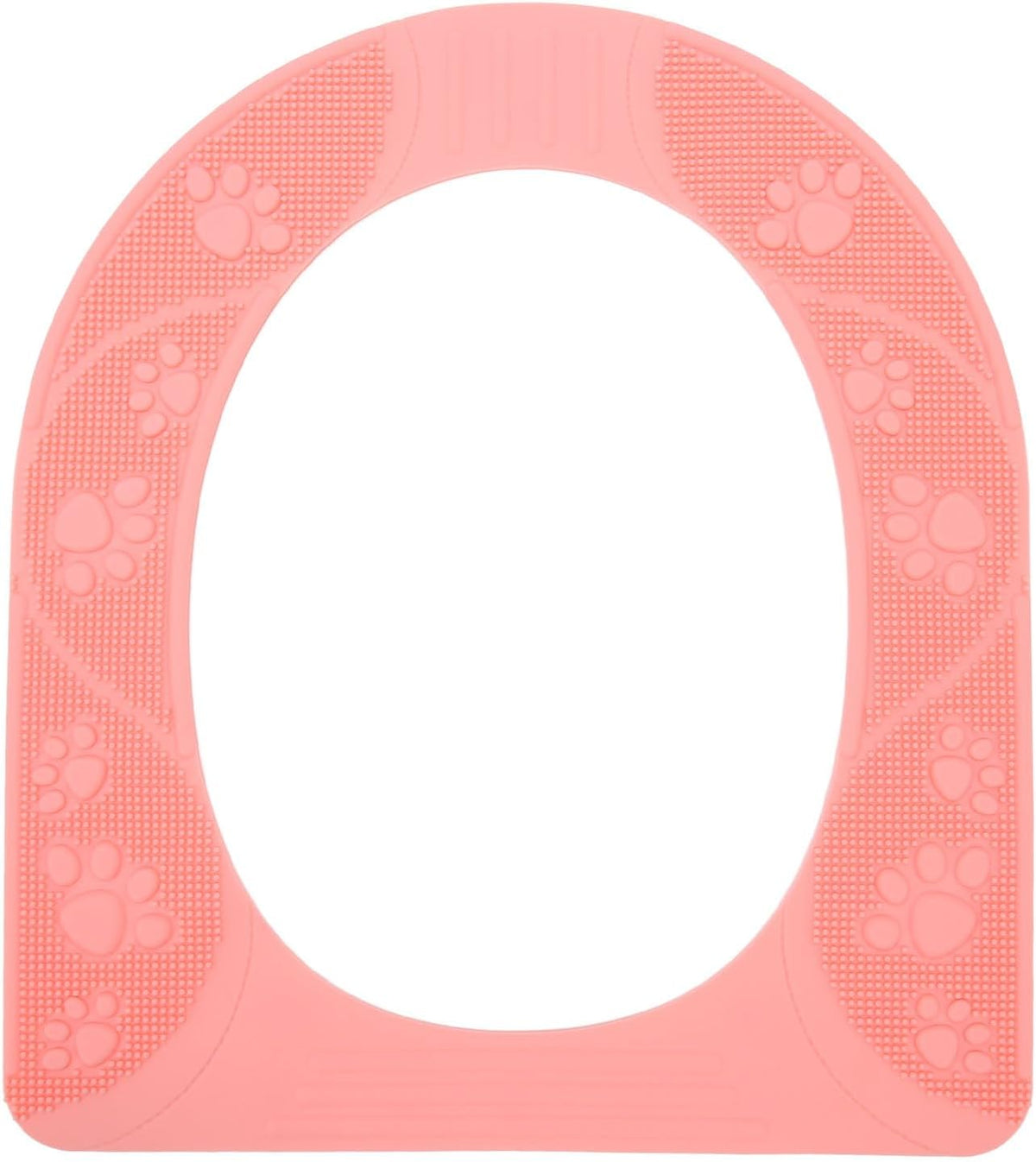 Silicone Toilet Seat Cover, Non Slip Design (Pink)