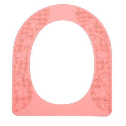 Universal Toilet Seat Cover, Washable Silicone Non Slip Toilet Seat Cover Pad for Bathroom, Four Season Use (Sky Blue)