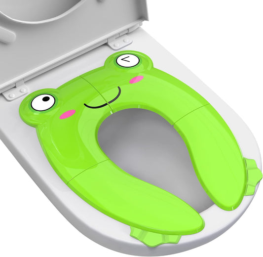 Maliton Foldable Travel Potty Training Seat for Toddlers, Green Frog