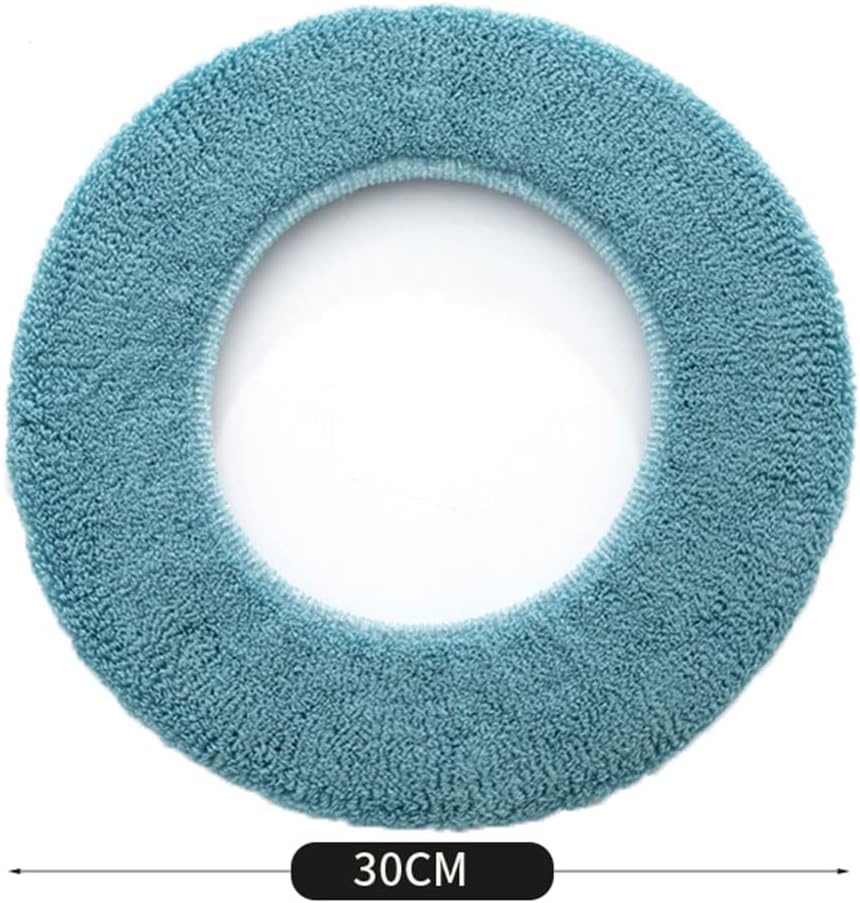 3Pcs/Pack Bathroom Soft Thicker Warmer Stretchable Washable Cloth Toilet Seat Cover Pads (Gray)