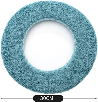 3Pcs/Pack Bathroom Soft Thicker Warmer Stretchable Washable Cloth Toilet Seat Cover Pads (Gray)