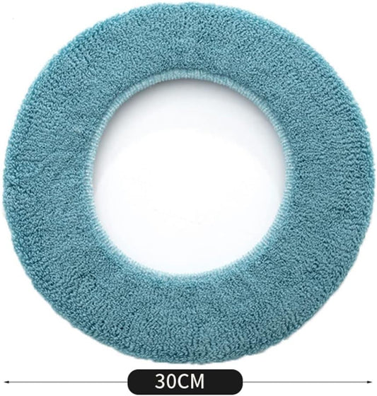 3Pcs/Pack Bathroom Soft Thicker Warmer Stretchable Washable Cloth Toilet Seat Cover Pads (Gray)