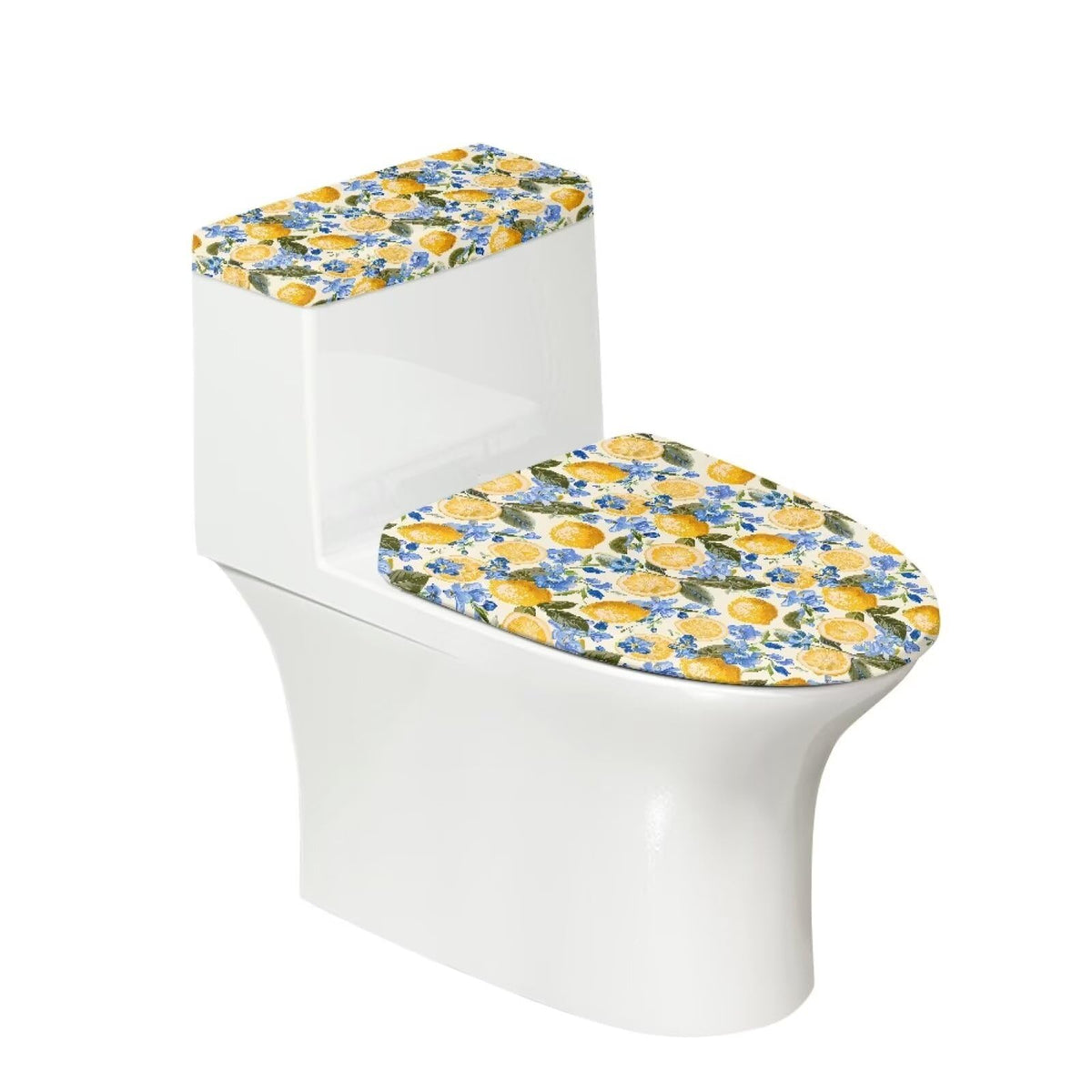 Gray Marble Toilet Cover Set 2 Pack Toilet Seat and Tank Lid Cover Replacement Universal with Elastic Bottom Easy to Clean Bathroom Home Indoor Decoration