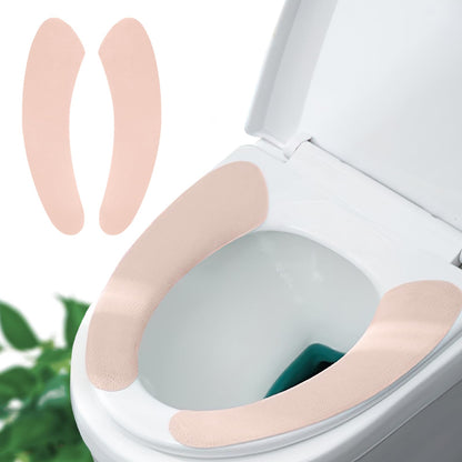 Thin and Warm Toilet Seat Cover Pad – Self-Adhesive, Adjustable and Cut-to-Fit, Comfortable and Easy to Clean, Perfect for Home Bathrooms (Green)