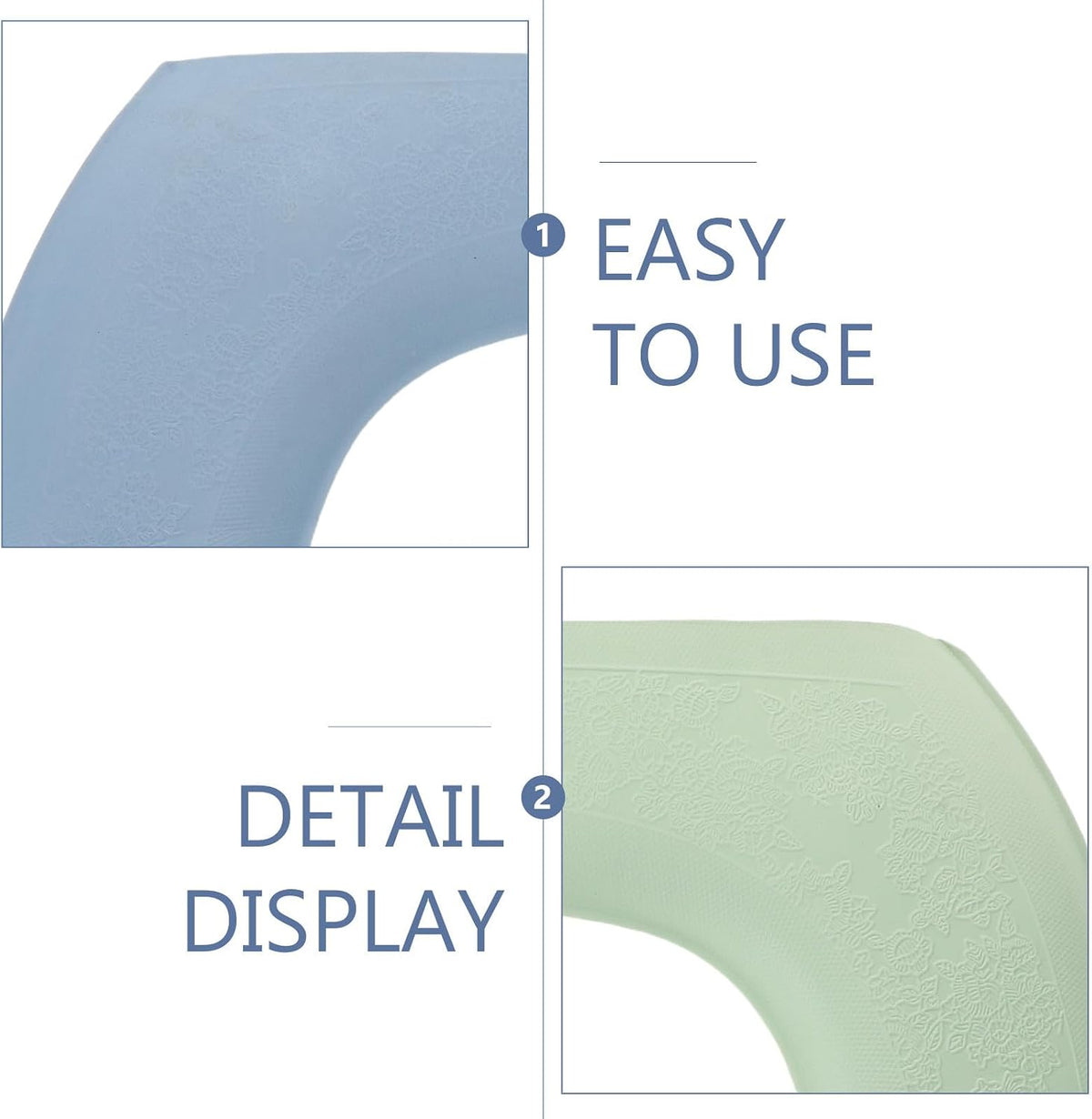 2pcs Eva Waterproof Thickened O-shape Toilet Seat Cushion