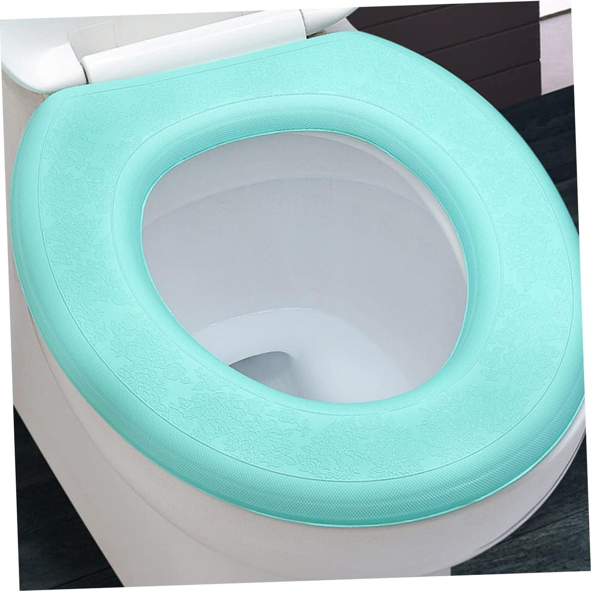 2pcs Colorful Toilet Seat Cover O-shaped Toilet Seat Cover Toilet Seat Pads