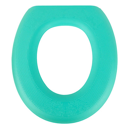 Reusable Toilet Seat Cover Pads, EVA Waterproof Sticky Stretchable Toilet Seat Cushion, 14.9" x 16.14" Green