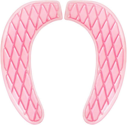 Gel Toilet Seat Cushion - Portable and Washable - Universal padded toilet seat for Standard U Shape Toilet Seats -Adhesive Toilet Seat Cushion for Women Seniors(Pink)