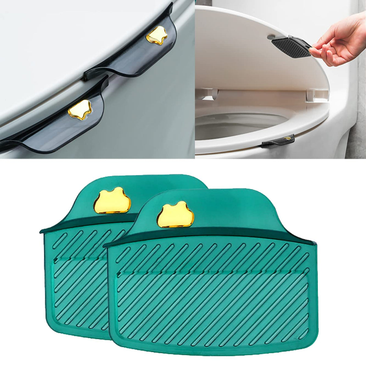 2-Piece Toilet Seat Handle Lifter Toilet Seat Cover Lifter for Any Toilet Cover/Seat (2 PCS Black Lifter)