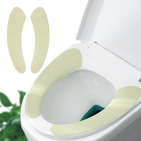 Thin and Warm Toilet Seat Cover Pad – Self-Adhesive, Adjustable and Cut-to-Fit, Comfortable and Easy to Clean, Perfect for Home Bathrooms (Green)