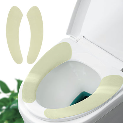 Thin and Warm Toilet Seat Cover Pad – Self-Adhesive, Adjustable and Cut-to-Fit, Comfortable and Easy to Clean, Perfect for Home Bathrooms (Green)