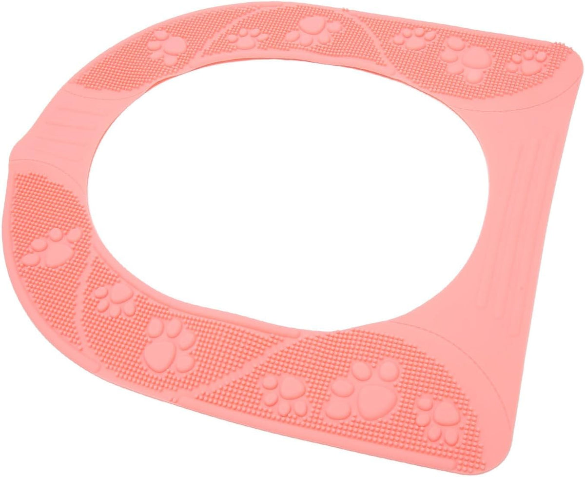 Silicone Toilet Seat Cover, Non Slip Design (Pink)