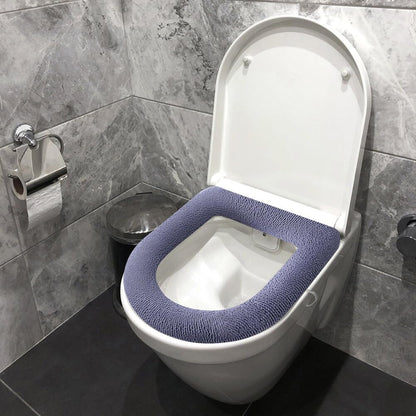 4 Pcs Soft Toilet Seat Cover Pad, Bathroom Soft Thicker Warmer Stretchable