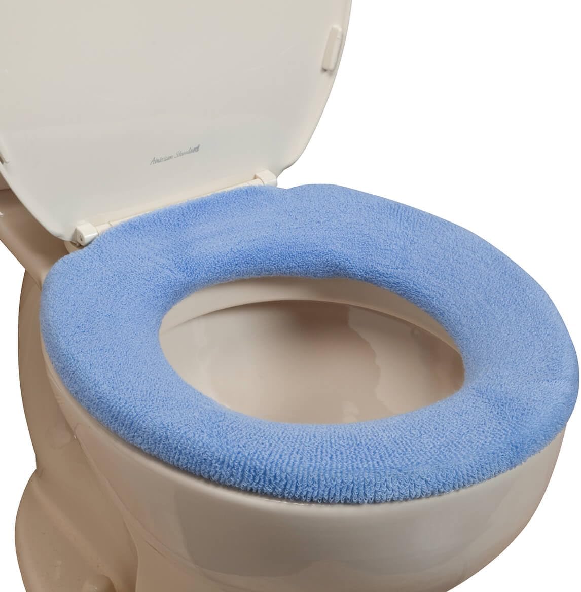 Elastic Cushioned Toilet Seat Cover Universal Fit White