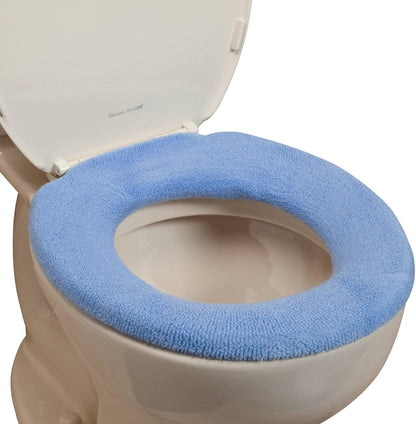 Elastic Cushioned Toilet Seat Cover Universal Fit White