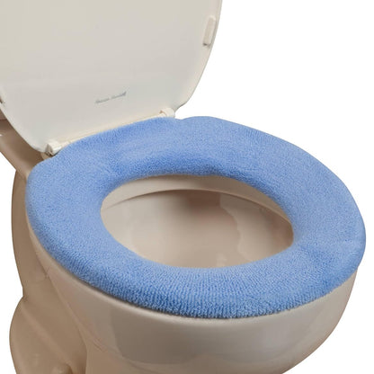Elastic Cushioned Toilet Seat Cover Universal Fit White