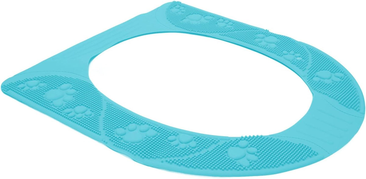 Universal Toilet Seat Cover, Washable Silicone Non Slip Toilet Seat Cover Pad for Bathroom, Four Season Use (Sky Blue)
