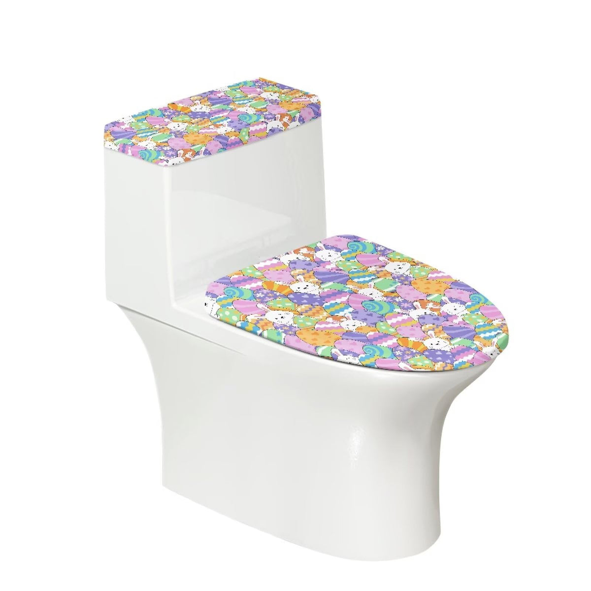 White Marble Lid Cover and Toilet Tank Lid Cover Set of 2,Modern Marble Print Toilet Decoration Replacement Novelty Decorations for Bathroom Accessory Fit Most Round Elongated and Oblong