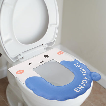 Didiseaon Thicker Eva Toilet Seat Cushion with Adhesive for Home Use Washable Reusable Bathroom Pad Providing Comfort Warmth Protection and Pressure Relief in Winter