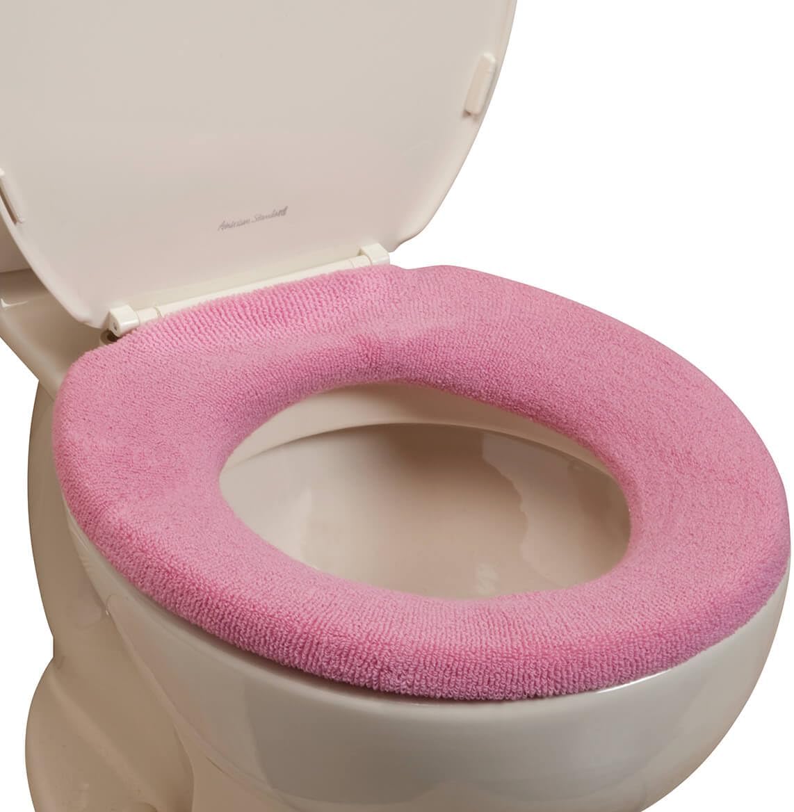 Elastic Cushioned Toilet Seat Cover Universal Fit White
