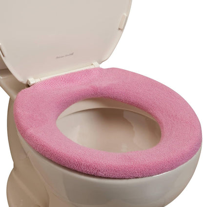 Elastic Cushioned Toilet Seat Cover Universal Fit White