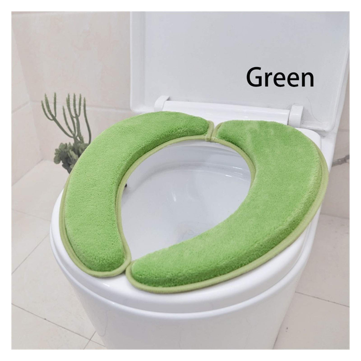 Extra thick Warm Soft Toilet Cover Seat Lid Pad Closestool Protector Bathroom Accessories Set Sticky Toilet Seat Cover Mat (Color : Rose Pink)