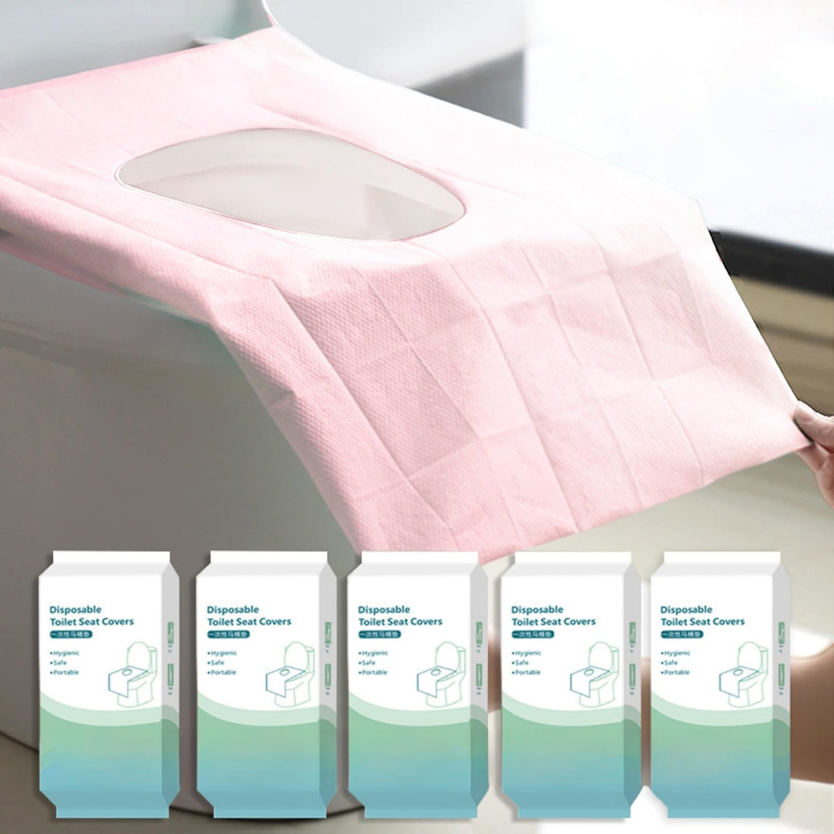 Rgqphantom 50 Pack Toilet Seat Covers Disposable, Portable Toilet Liners