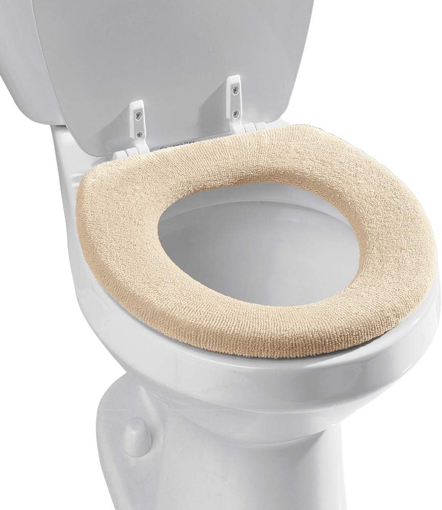COLLECTIONS Etc Soft n Comfy Cloth Toilet Seat Cover, Washable