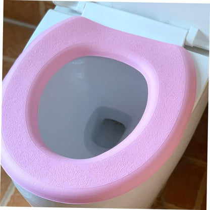 Garneck EVA O-Shaped Toilet Seat Cover Pad Thickened Waterproof Washable Sticky Toilet Mat for Bathroom Soft and Comfortable Seat Cover for Home Use