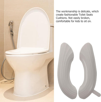 PRETYZOOM 2 Pairs Waterproof Toilet Seat Pads with Adhesive Backing, Soft Eva Material, Comfortable and Not Easily Broken, Bathroom Toilet Seat Cushions Warmer for Seasons Use